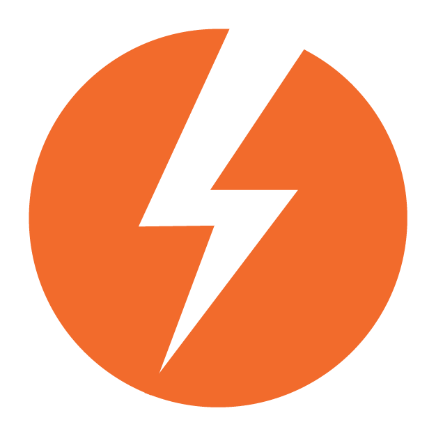 Energy icon, enabled. An orange lightning bolt.