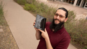 FURI student researcher Patrick Shea Jr. is creating reconfigurable solar arrays helps both in shady conditions and as the solar cells age and degrade.