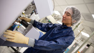 An ASU FURI student works in the lab.